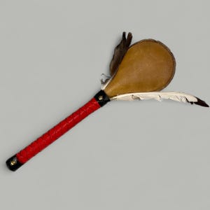 Buffalo Spirit Blessing Rattle, Three Spirit Rattle, Shamanic Rattle..... Medicine Rattle