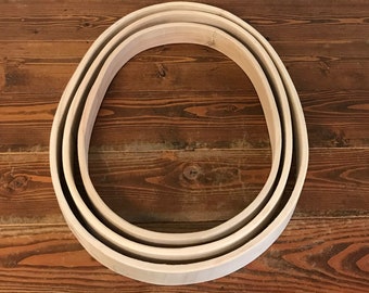 18.5, 20.5, 22.5 Inch Willow Wood Shamanic Egg Shape Oval Hoop, Medicine Oval Frame Drum Hoops, Shaman Frame Drum