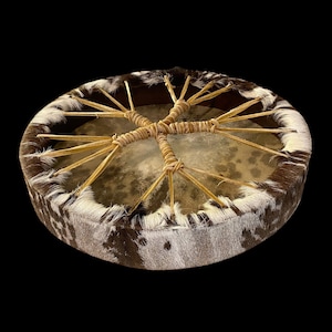 16&quot; Handcrafted Haired Goat Skin Shamanic Frame Drum | Sacred Ceremonial Drum for Rituals and Healing