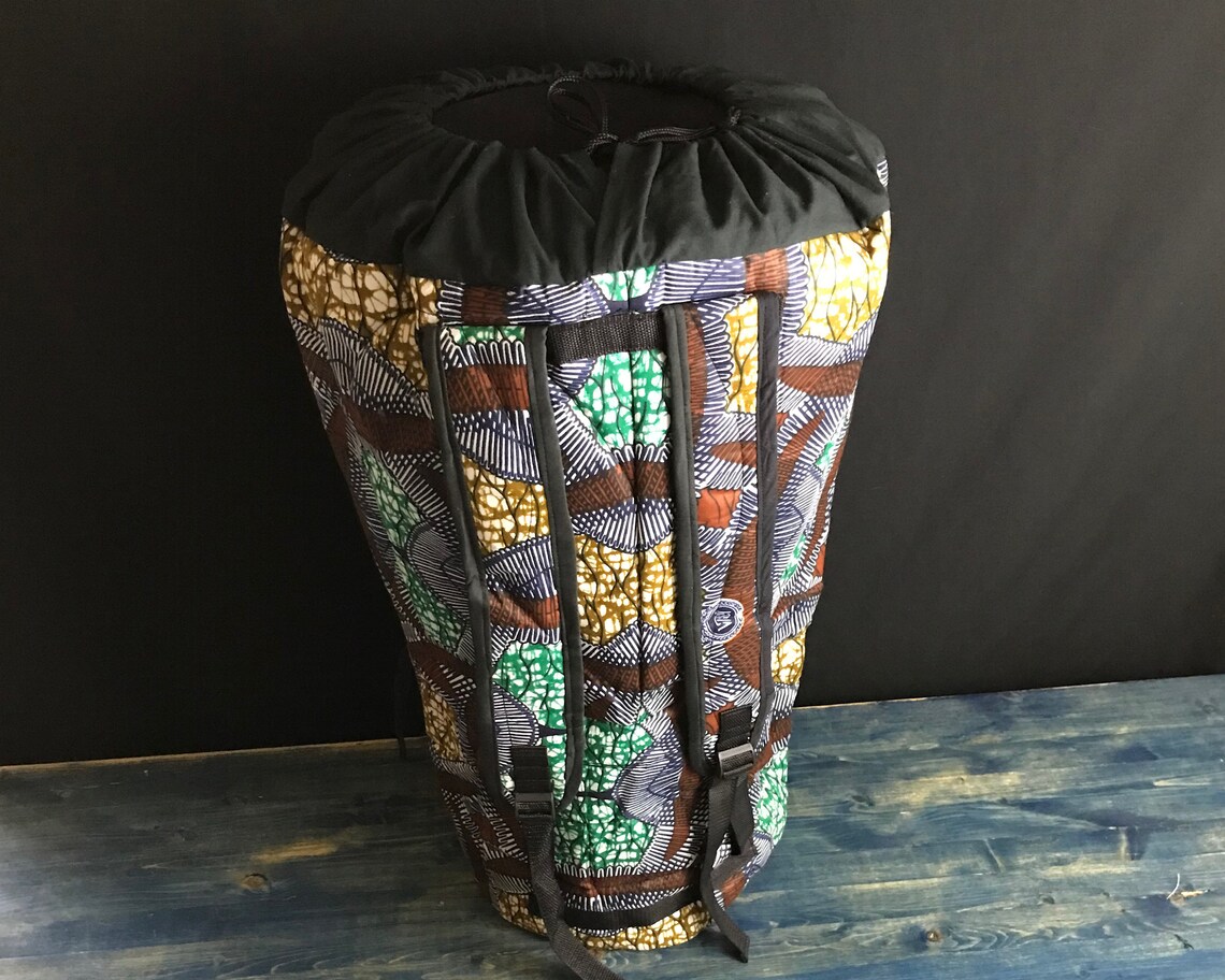 Large Handmade Djembe Bag... Backpack Straps Easy Top Load Etsy