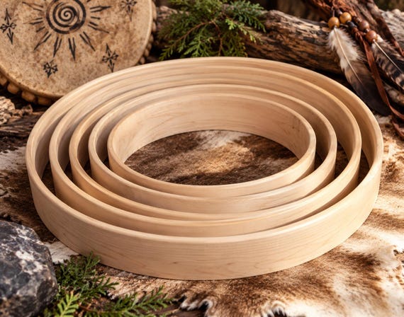 Shaman Drum Hoop – Ash Wood Frame for DIY Drum Making, 12–20 Inch
