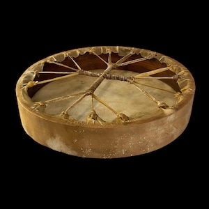 14&quot; Handcrafted Buffalo Shaman Drum | Sacred Ceremonial Frame Drum for Rituals and Healing
