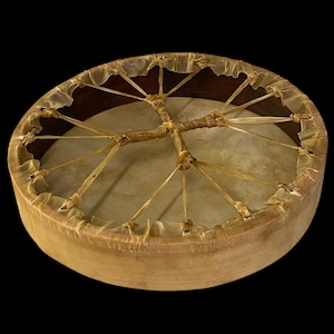 14&quot; Handcrafted Buffalo Shaman Drum | Sacred Ceremonial Frame Drum for Rituals and Healing