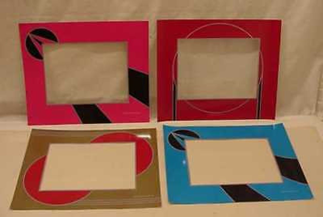 7 Art Deco Reverse Painted Picture Frame Mats LOT 3 Etsy