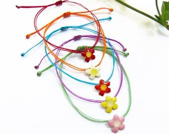 Floral Bracelet Flower Bracelet Flower Jewelry Spring Jewelry Women Nature Bracelet Friendship Bracelet Adjustable Birthday Gift Girl Teens