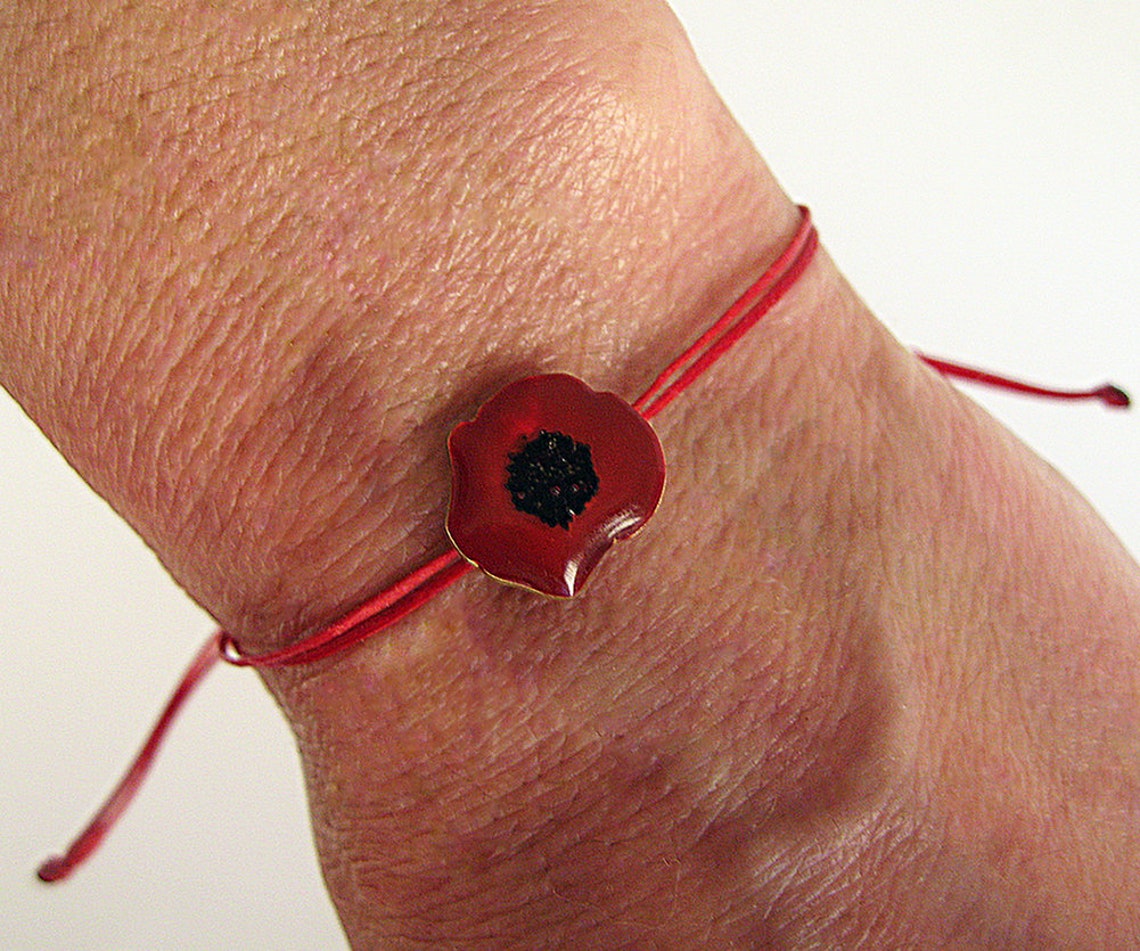 Poppy Bracelet Spring Bracelet Poppy Sieraden Flower Etsy