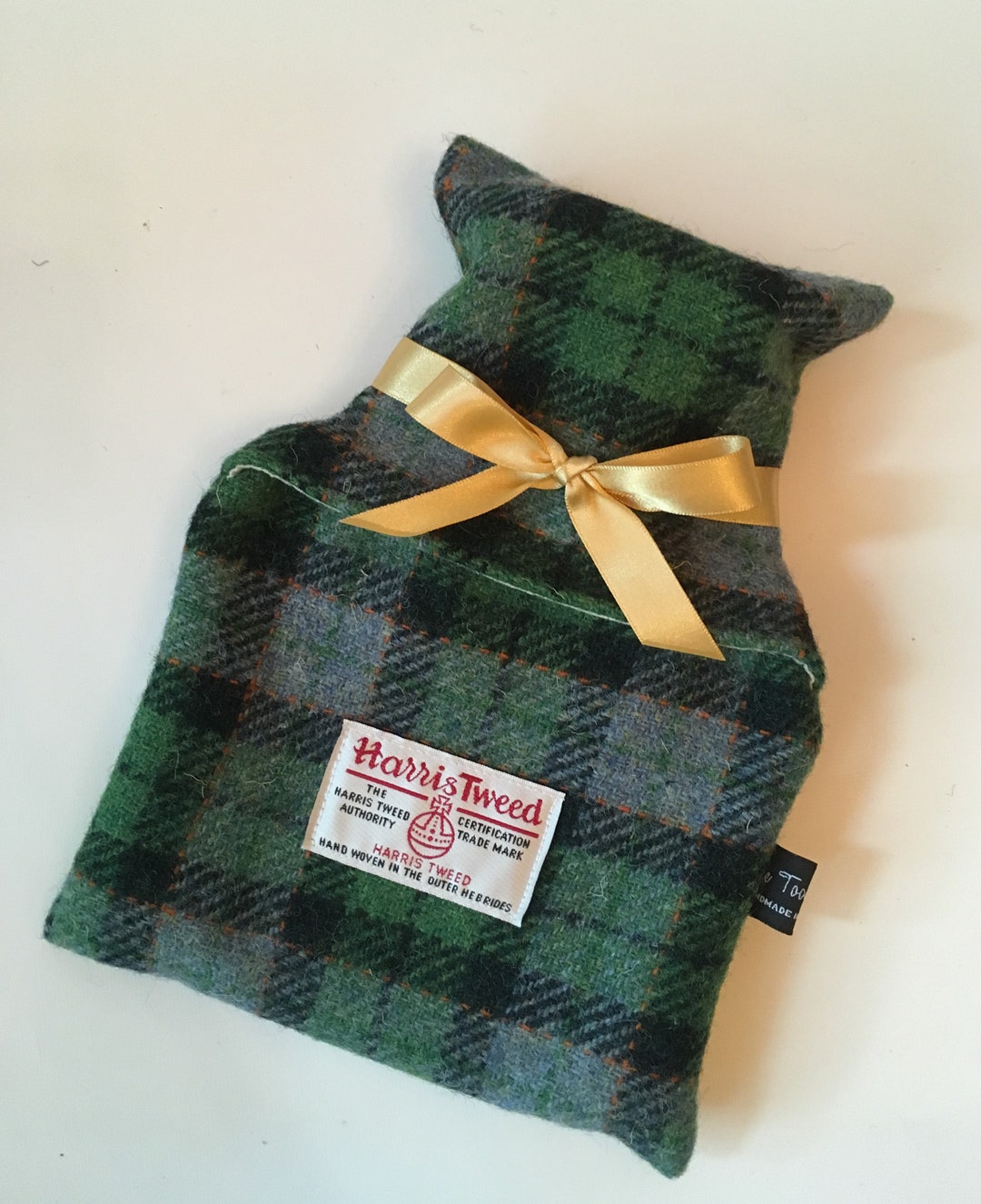 Green and Orange Tartan Quality Handmade Harris Tweed Cover Etsy UK
