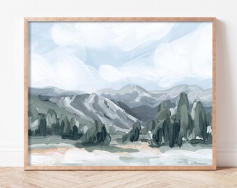 Art Print of "Keystone" - Keystone Colorado Print, Mountain Painting, Colorado Wall Art, Colorado Painting, Large Mountain Landscape Art
