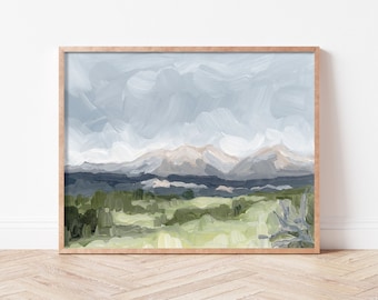 Colorado Valley Art Print - Scenic Mountain Painting, CO Landscape Wall Decor, Nature Lover Gift, Rustic Home Decor, Mountain Lover Gift