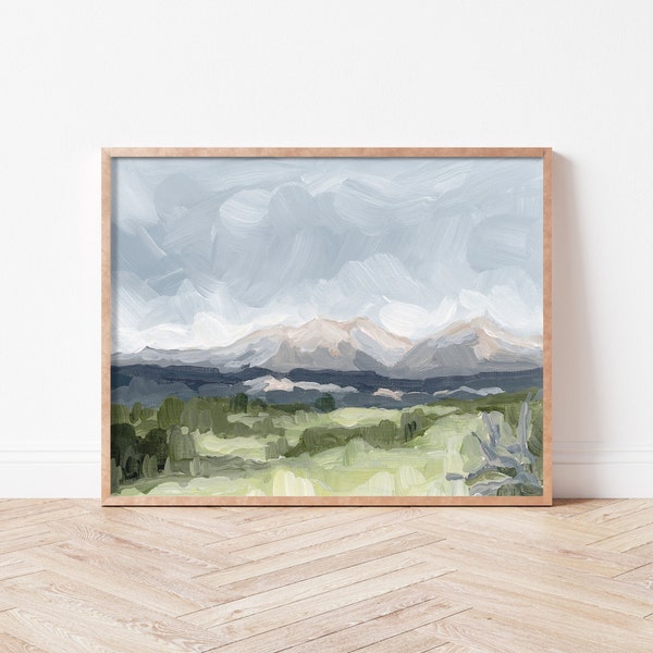 Colorado Valley Art Print - Scenic Mountain Painting, CO Landscape Wall Decor, Nature Lover Gift, Rustic Home Decor, Mountain Lover Gift