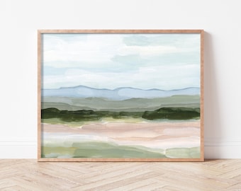 Passing Through Art Print - Abstract Landscape Art Print, Modern Abstract Wall Art, Modern Landscape Art, Contemporary Landscape Print