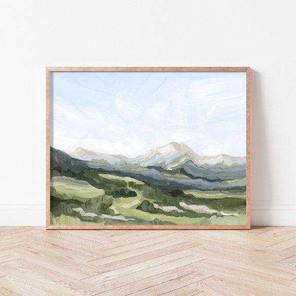 Snowmass in Spring Art Print - Aspen Colorado Wall Art, Mountain Painting, Colorado Ski Art, Abstract Mountain Wall Art, Colorado Painting