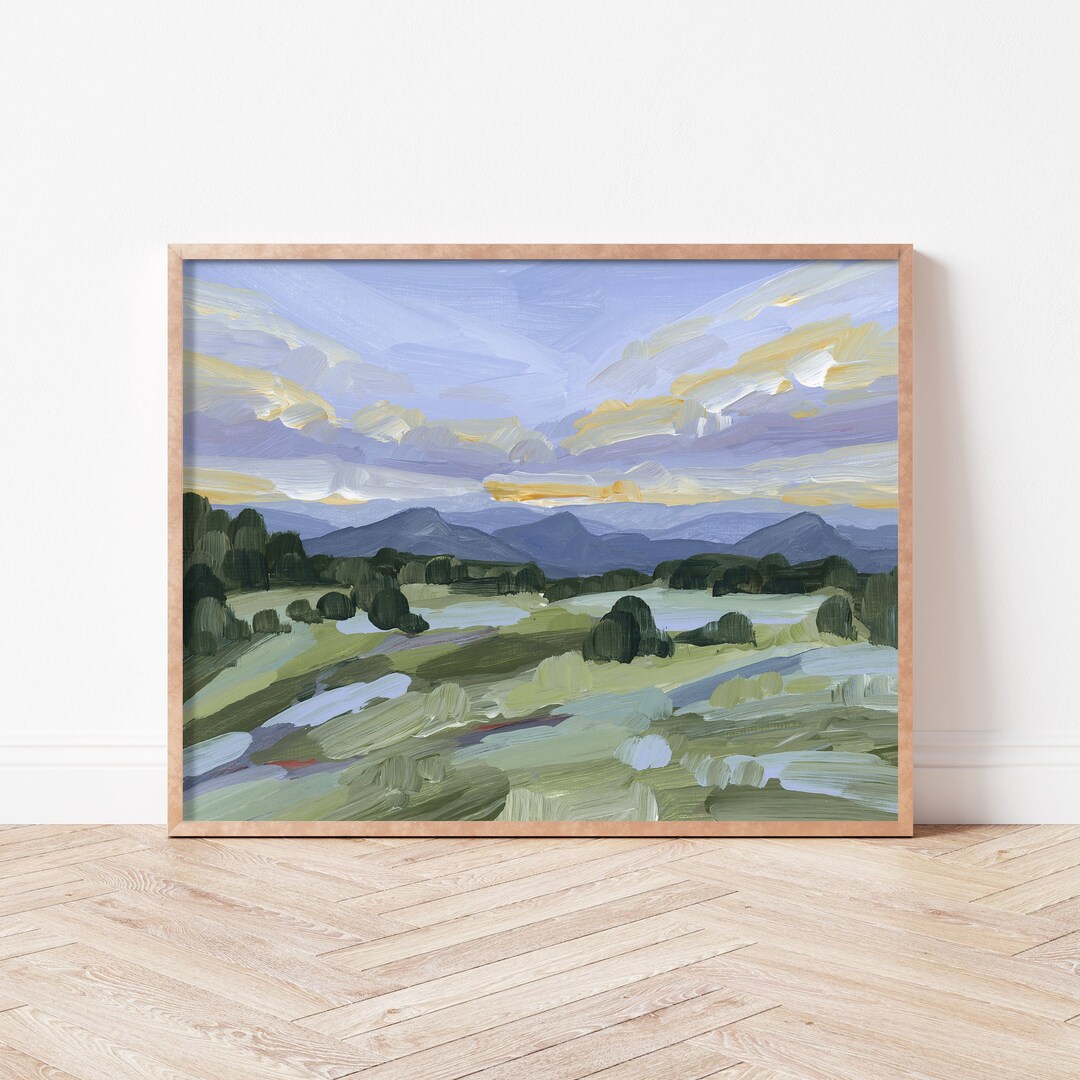 Mountain Landscape Art Print Ski Resort Wall Decor, Steamboat Springs