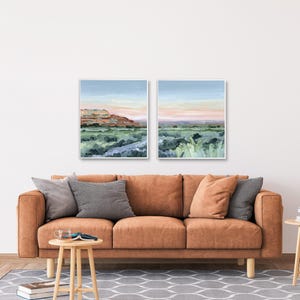 Mountain Diptych Art Print Set - Utah Landscape Wall Art, Nature Lover Gift, Mountain Range Decor, Set of 2 Mountain Art, Rustic Wall Decor