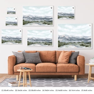 Utah Mountain Art Print Black and White Landscape Wall Art, Ski Lodge Home Decor, Scenic Monochromatic Painting, Modern Black White Art image 10