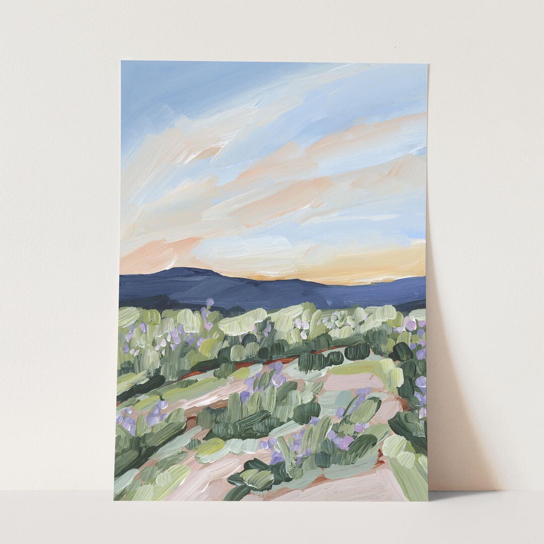 Colorado Wildflower Art Print: Sandstone Mountain Landscape - Etsy