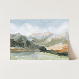 Utah Mountain Art Print- Colorful Landscape Painting, Abstract Scenery Wall Art, Wasatch Mountain Range Art, Utah Painting - Autumn Dance