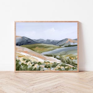 Colorado Wildblumen Kunstdruck - Berglandschaft Malerei, Natur Liebhaber Geschenk, Landschaft Wand Dekoration, Berg Wand Kunst - Jahreszeiten Verschmelzung