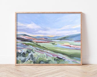 Vail Valley Landscape Art Print: Colorado Impressionist Painting