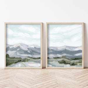 Breckenridge tweeluik kunstafdrukken - set van 2 kunstafdrukken, Colorado landschapskunst, bergkunst aan de muur, Colorado kunstafdruk, berglandschapskunst