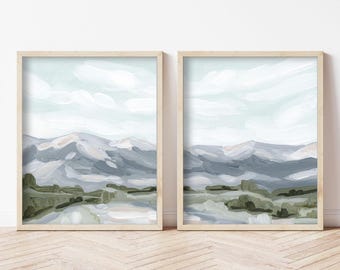 Breckenridge Diptych Art Prints - Set of 2 Art Prints, Colorado Landscape Art, Mountain Wall Art, Colorado Art Print, Mountain Landscape Art