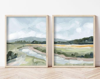 Rocky Mountain Diptych Art Print Set: Colorado Landscape Painting