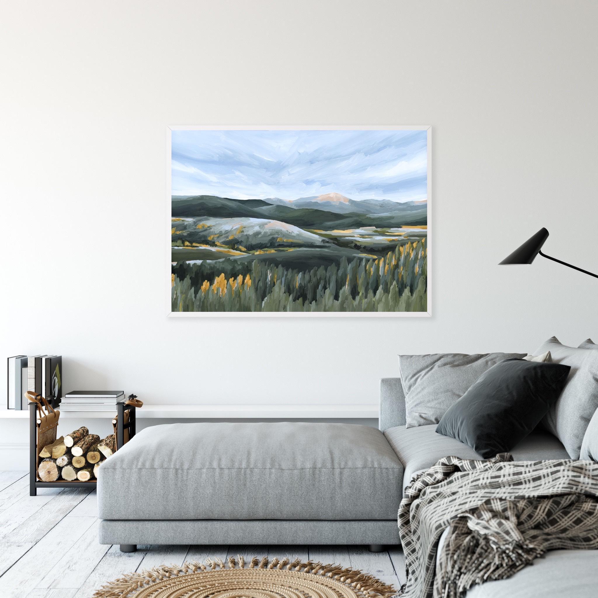 Fall Mountain Art Print: Abstract Colorado Landscape Painting - Etsy