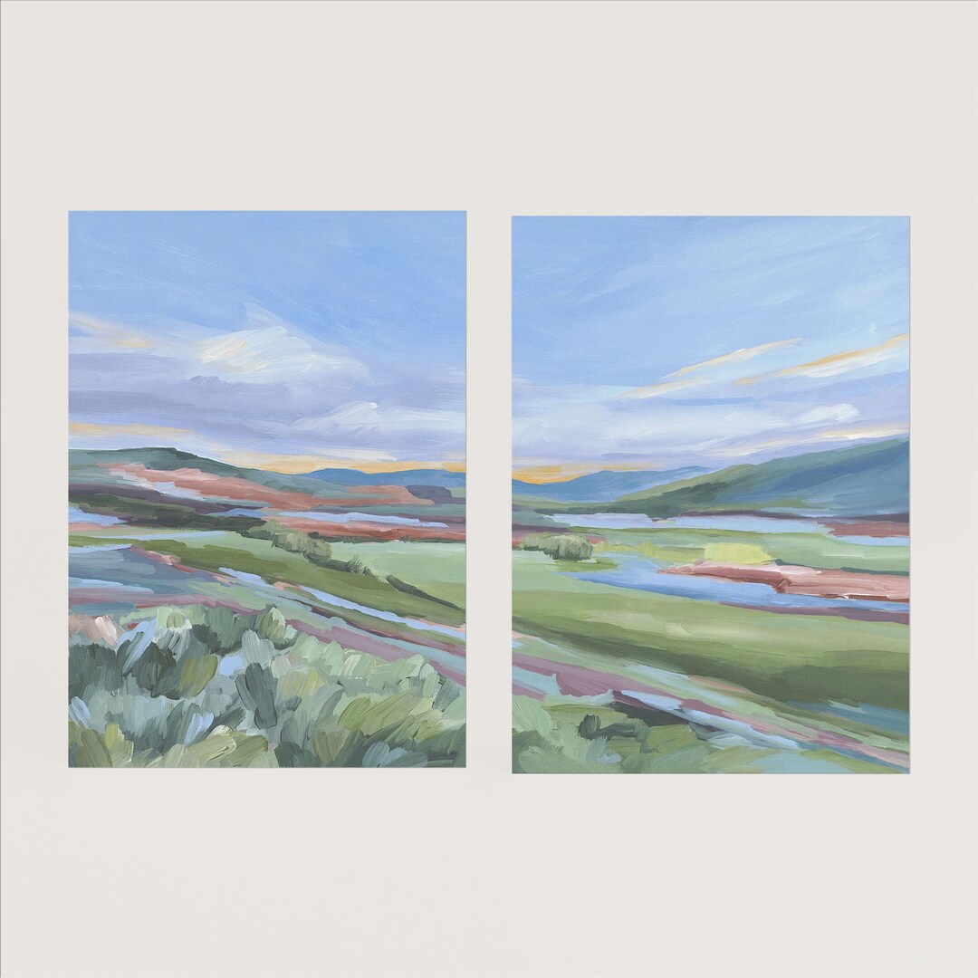 Colorado Mountain Landscape Art Print Diptych - Set of 2 - Etsy