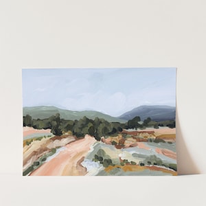 Colorado Mountain Art Print - Abstract Wall Art, Rocky Mountain Painting, Modern Landscape Art, Rustic Home Decor - Heart of the Mountains