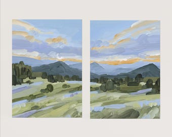 Steamboat Springs Summer Landscape Art Prints - Set of 2
