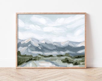Breckenridge Art Print - Colorado Wall Art, Abstract Mountain Painting, Mountain Wall Decor, Colorful Colorado Painting - Breckenridge