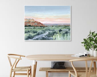 Utah Desert Art Print, Abstract Mountain Painting, Colorful Desert Landscape, Utah Wall Decor, Vibrant Mountain Scene Artwork - Edge of Utah
