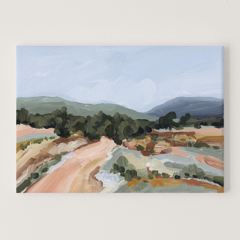 Colorado Rocky Mountain Art Print: Abstract Landscape Painting - Etsy