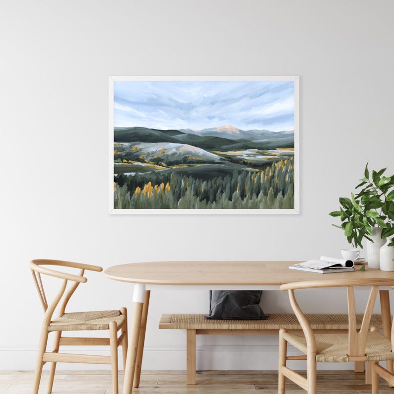 Fall Mountain Art Print: Abstract Colorado Landscape Painting - Etsy