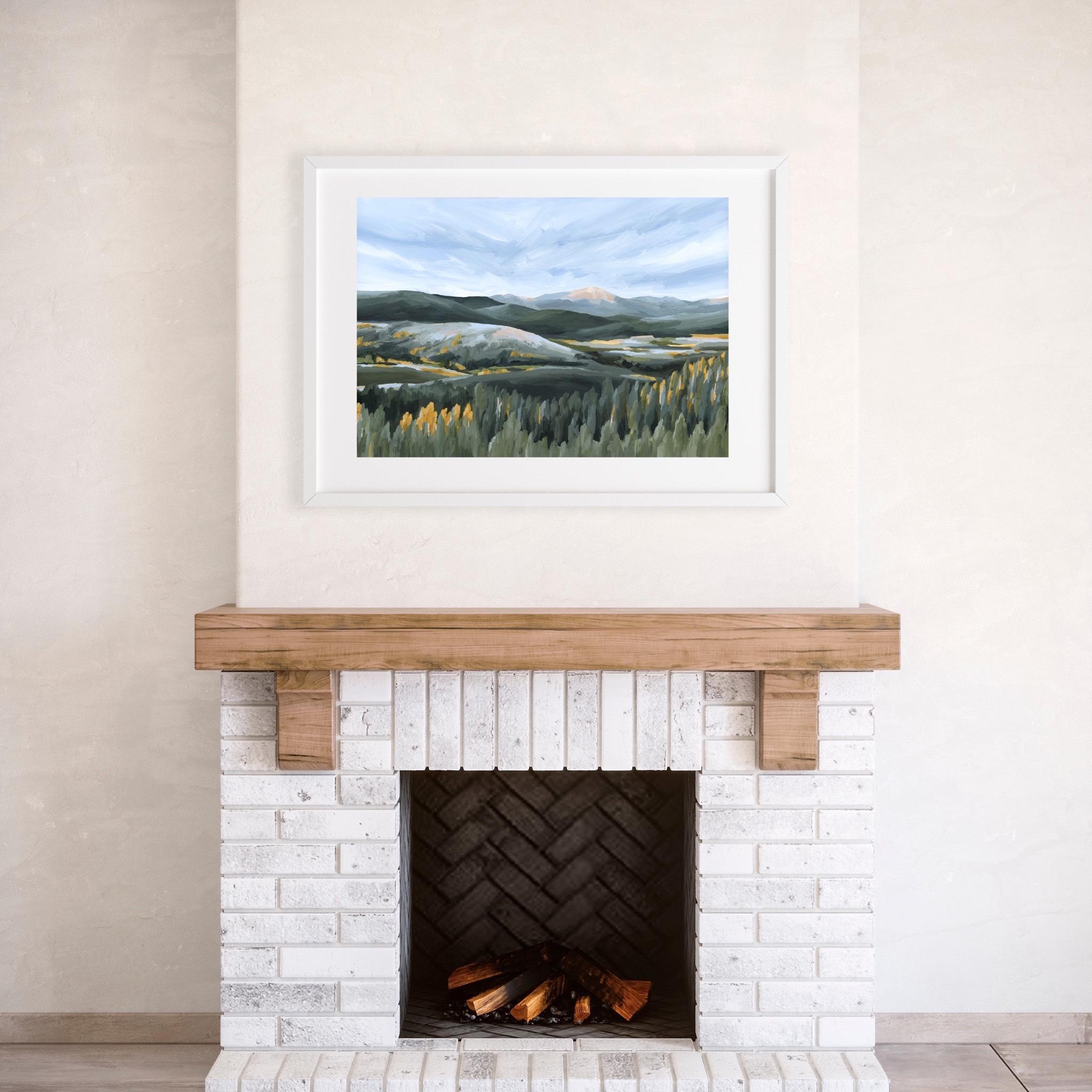 Fall Mountain Art Print: Abstract Colorado Landscape Painting - Etsy