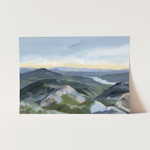 Mountain Art Print - Utah Landscape Painting, Rocky Mountain Wall Art, Scenic Wall Decor, Nature Inspired Art, Abstract Landscape Home Decor