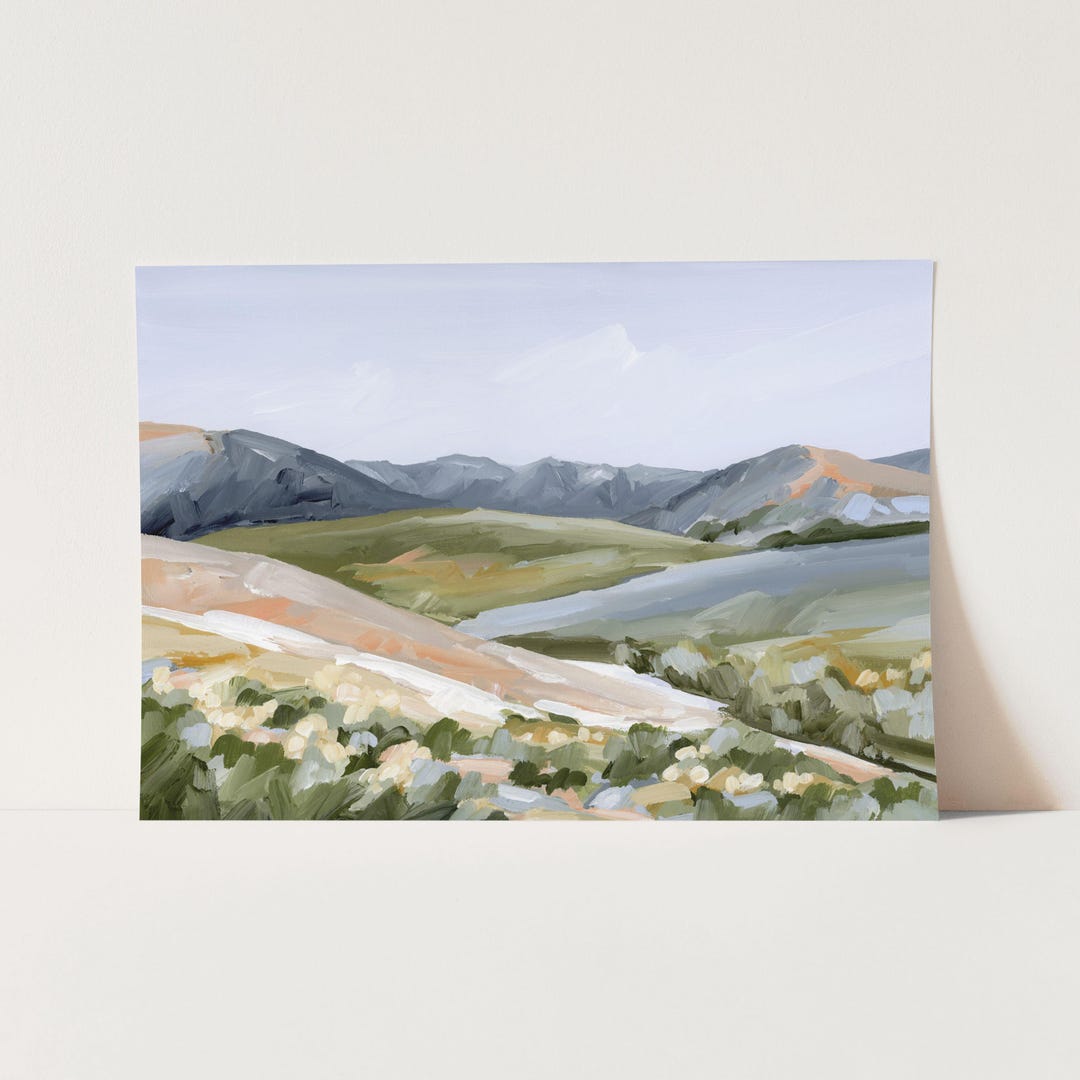 Colorado Wildflower Art Print: Impressionist Mountain Landscape - Etsy
