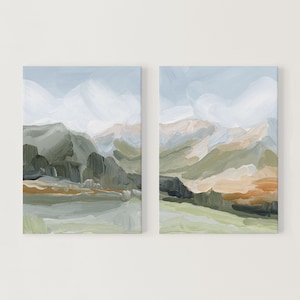 Utah Mountain Diptych Art Prints - Set of 2 Art Prints, Utah Landscape Art, Mountain Wall Art, Utah Art Print, Utah Art, Mountain Landscape