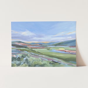 Colorado Landscape Art Print - Modern Mountain Painting, Vail Scenery Wall Art, Sunset Art, Colorful Wall Decor, Gift Idea - "Finding Home"