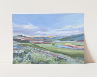 Vail Colorado Landscape Art Print: Impressionist Mountain Painting