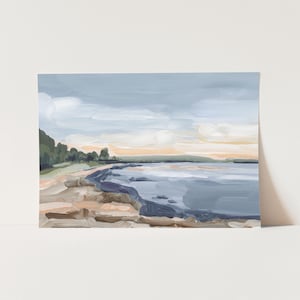 Coastal Maine Art Print - National Park Wall Art, Abstract Sea, Bar Harbor Painting, Maine Coast Wall Decor, Seascape Art - Pretty Marsh