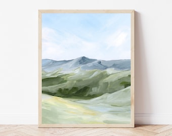 Colorado Mountain Art Print - Mountain Landscape Painting, Colorado Wall Art, Mountain Home Decor, Abstract Scenery Art, Nature Lover Gift