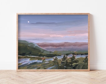Blue Ridge Mountains Art Print: Appalachian Landscape Painting