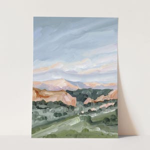 Colorado Springs Art Print - Pikes Peak Wall Art, Garden of the Gods Painting, Mountain Sunset, Outdoor Lover Gift - Garden at Twilight
