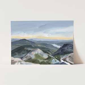 Utah Landscape Art Print – Mountain Wall Art, Utah Painting, Scenic Mountain Artwork, Nature Wall Decor, Mountain Range Painting, Utah Art