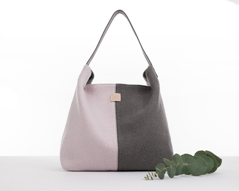 Casual Hobo Bag for Work and Leisure Time in Quality Wool and Etsy