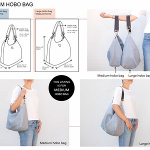 Hobo bag medium size.with leather handle. Personalize your bag choosing between 11 colors of wool and 3 colors of leather. image 2