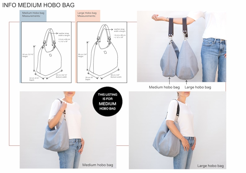 Hobo bag medium size.with leather handle. Personalize your bag choosing between 11 colors of wool and 3 colors of leather. image 2