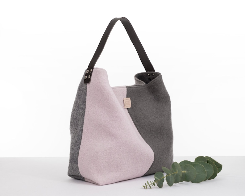 Casual Hobo Bag for Work and Leisure Time in Quality Wool and Etsy