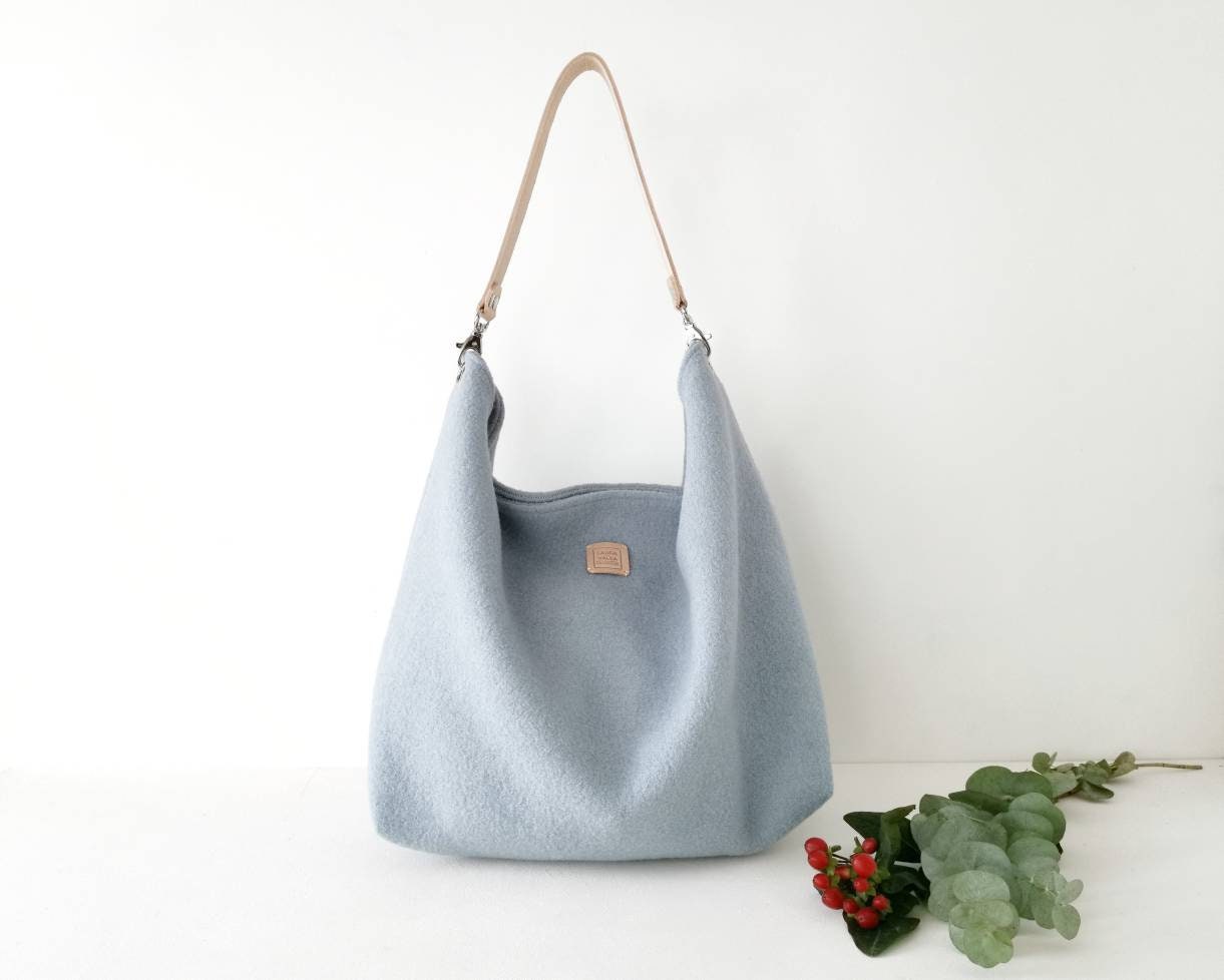 Light blue hobo bag deals